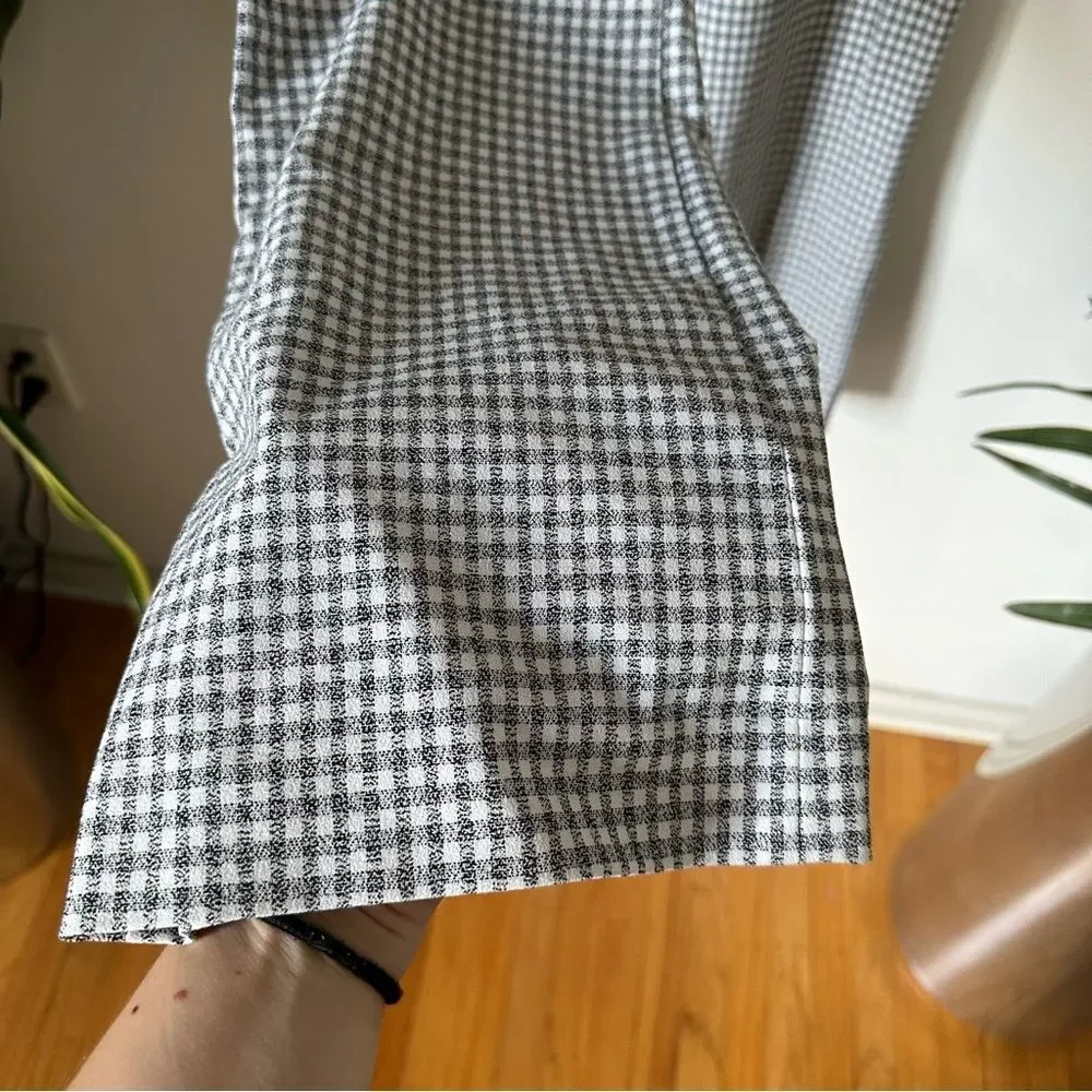 Wilfred Aritzia Gingham Kick Flare Pants High Rise Cropped Size Small - Picture 7 of 11